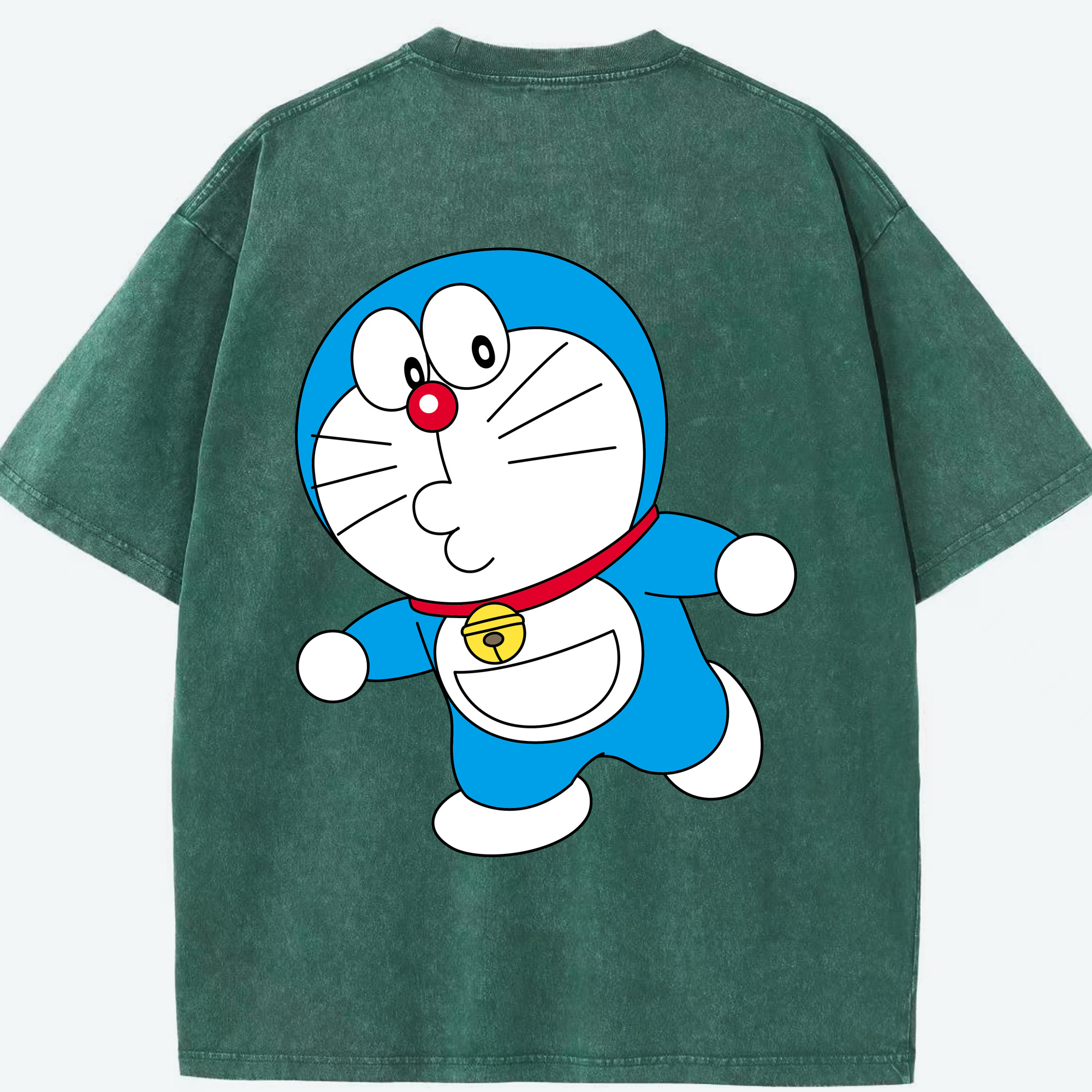 （画像用） ドラえもん Doraemon 綿100% ヴィンテージ風 半袖Tシャツ（背面プリント）